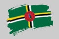 Flag of the Commonwealth of Dominica brush concept.